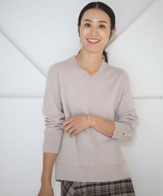 J.PRESS LADIES S CLEAR LIGHT WOOL Vネック ニット