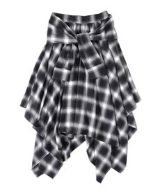 WEGO チェックシャツラップスカート