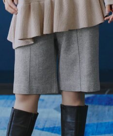 Tiaclasse 【洗える】ウール調キュロットパンツ