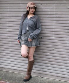 WEGO ヴィンテージウォッシュメッシュパーカー