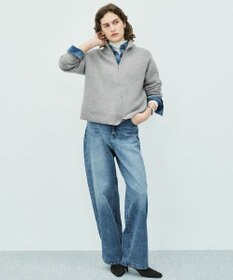 UNFILO L UNFILO DENIM クロップドシャツ