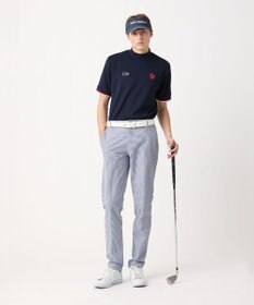 23区GOLF 【MEN】【吸水速乾・UVケア】袖ライン モックネックシャツ
