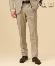 J.PRESS MEN 夏に嬉しい6つの高機能【J.PRESS-POOL WOOL】【セットアップ対応】ジャージーセットアップ スラックス ベージュ系