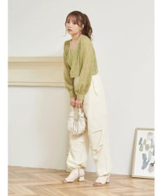 earth music&ecology ＳＥＴ２点カットジャカードカーディガン＋ビスチェ