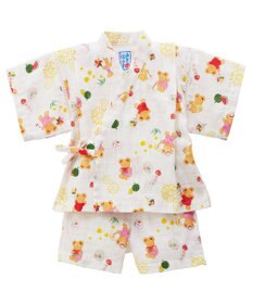 MIKI HOUSE HOT BISCUITS 【ミキハウス】【80-120cm】ミキハウスベア 甚平スーツ