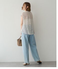 YECCA VECCA シアードット柄ブラウス