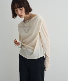 Green Parks シアーベロアオフショル長袖プルオーバー