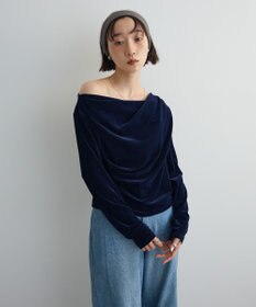 Green Parks シアーベロアオフショル長袖プルオーバー