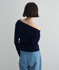 Green Parks シアーベロアオフショル長袖プルオーバー