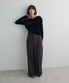 Green Parks シアーベロアオフショル長袖プルオーバー