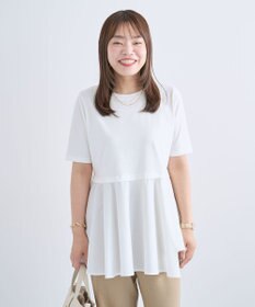 Green Parks 異素材ドッキングペプラムプルオーバー