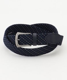 JOSEPH ABBOUD 【キングサイズ・イタリア素材・ストレッチ・日本製】 ストレッチミックスメッシュレジメンタル ベルト
