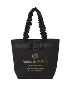 Maison de FLEUR ブランドロゴフリルハンドルトートＭバッグ