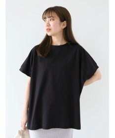 Green Parks インド綿 フレンチスリーブ前後差カットプルオーバー