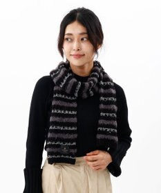 AURORA 【 LANVIN en Bleu （ランバン オン ブルー）】ニットプチマフラー