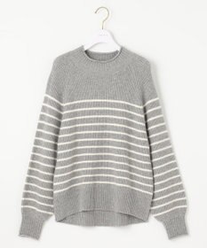 ANY SIS 【洗える】ハイネックボーダー ニット