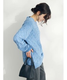 CRAFT STANDARD BOUTIQUE 洗えるモールケーブルニットチュニック
