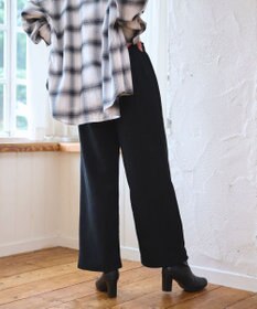 WEGO 【WEB限定/25年秋冬新作/ウエストゴム】裏ベロアワイドイージーパンツ