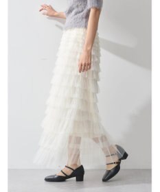 earth music&ecology ティアードフリルチュールスカート