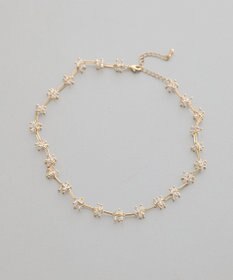 earth music&ecology クリアビーズポイントネックレス