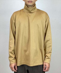 KASHIYAMA 【シルケット加工】コットンタートルネックカットソー