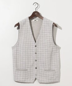 JOSEPH ABBOUD 【イタリア糸使用/清涼感/軽い/洗える/サスティナブル】スラブギマ ニット ベスト ライトグレー系7