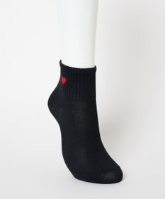 WEGO モチーフ刺繍アンクル底パイルソックス