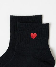 WEGO モチーフ刺繍アンクル底パイルソックス