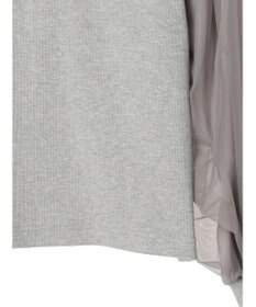 Green Parks 袖チュールドッキングリブプルオーバー