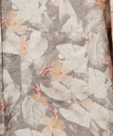 JOSEPH ABBOUD ボタニカルプリント7分袖シャツ