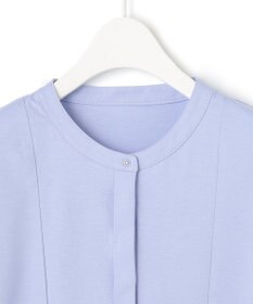 ICB L 【洗える】 コンパクトスムース バンドカラーカットソー