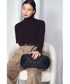 MIYABIYA 【撥水加工】篭目大柄エンボスボンディングミニボストン