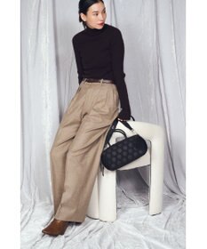 MIYABIYA 【撥水加工】篭目大柄エンボスボンディングミニボストン