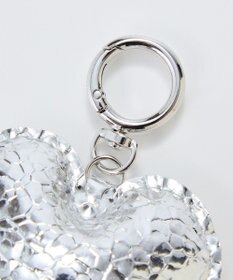 Phoebe ハートレザーバッグチャーム　シルバー