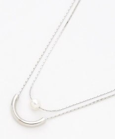 ANY レイヤード風２連ネックレス シルバー