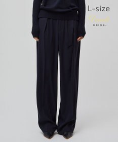 BEIGE， 【洗える・L-size】CINDY / ワイドタックパンツ