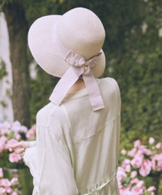 Maison de FLEUR 【手洗い可能】パールリボンスリットハット