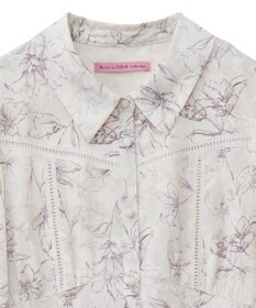 Maison de FLEUR はしごレースシャツワンピース
