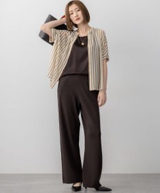 23区 L 【WEB&一部店舗限定/洗える】ストライププリント シフォン ブラウス