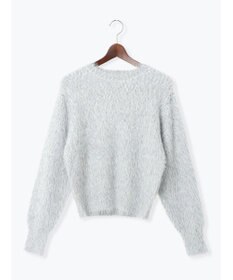 Te chichi シャギーヤーンロングスリーブニット