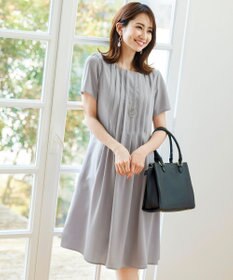 Tiaclasse 【洗える】スタイルアップも叶うピンタックワンピース