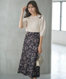 ANY SIS L 【洗える】カットジョーゼットチュール トップス