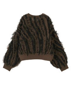 Green Parks ・ＥＬＥＮＣＡＲＥ　ＤＵＥ　フリンジジャカードニット