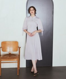 Maison de FLEUR はしごレースシャツワンピース