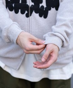 WEGO 【ユニセックス着用ITEM/MLサイズ展開】メッシュロゴジップパーカー