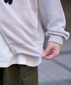 WEGO 【ユニセックス着用ITEM/MLサイズ展開】メッシュロゴジップパーカー