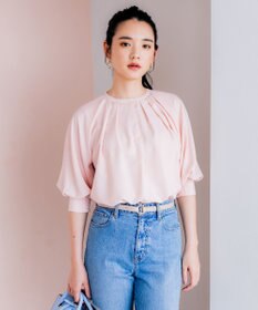 組曲 S 【WEB限定】シアーカルゼ ドルマンスリーブ ブラウス