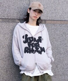 WEGO 【ユニセックス着用ITEM/MLサイズ展開】メッシュロゴジップパーカー
