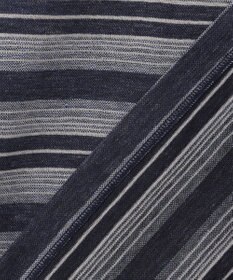 JOSEPH ABBOUD 【キングサイズ・吸水速乾】リネンマルチボーダー ポロシャツ