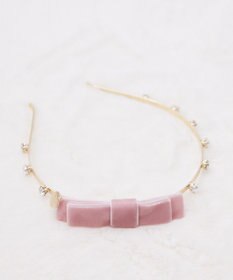 Maison de FLEUR ベロアビジューカチューシャ